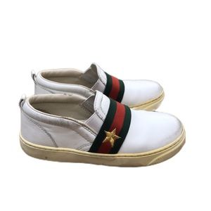 Gucci Ronnie Star Kids Leather Sneakers Size 25